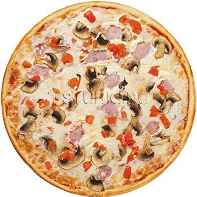 Пицца С ветчиной и шампиньонами / 30 см.